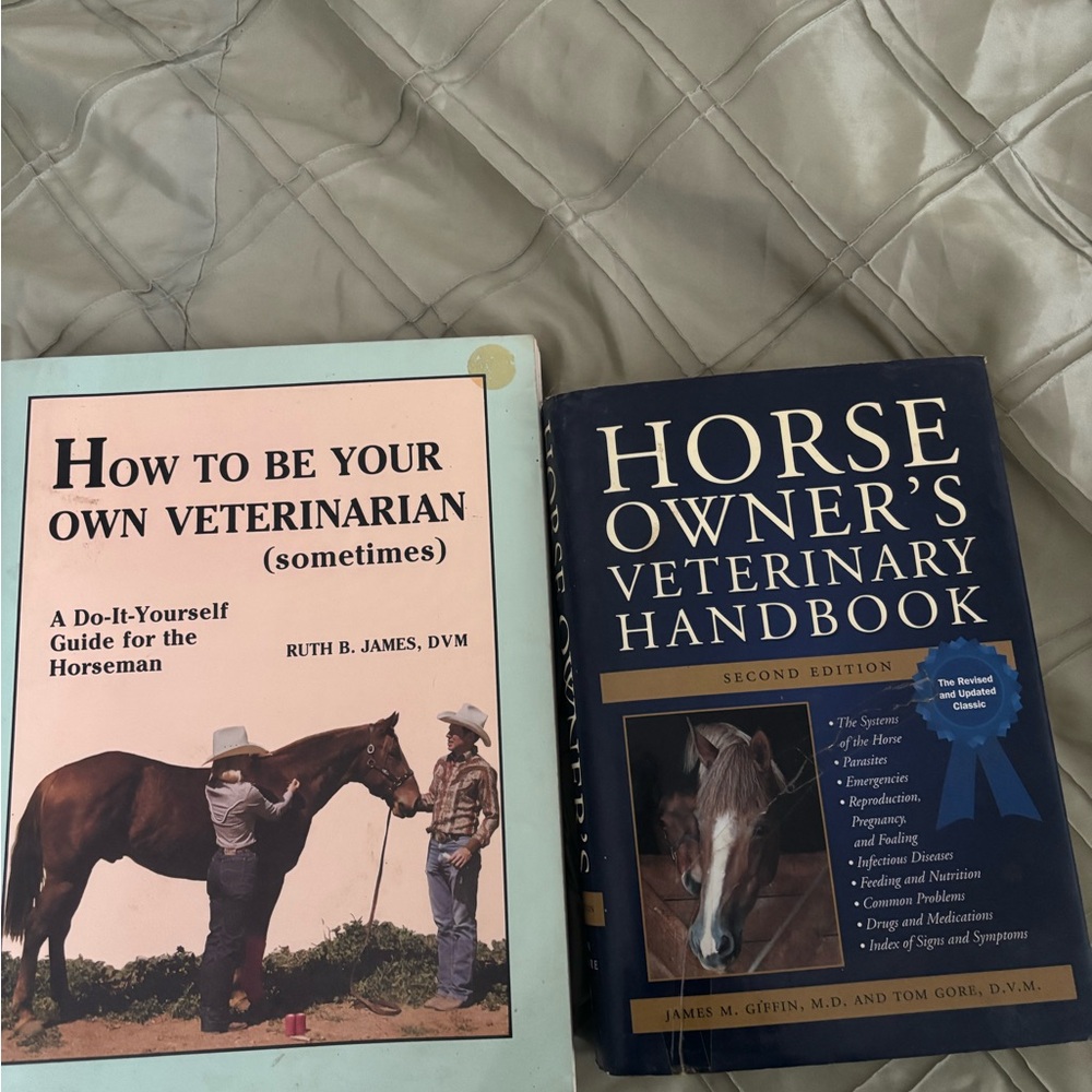 Two horse vet books